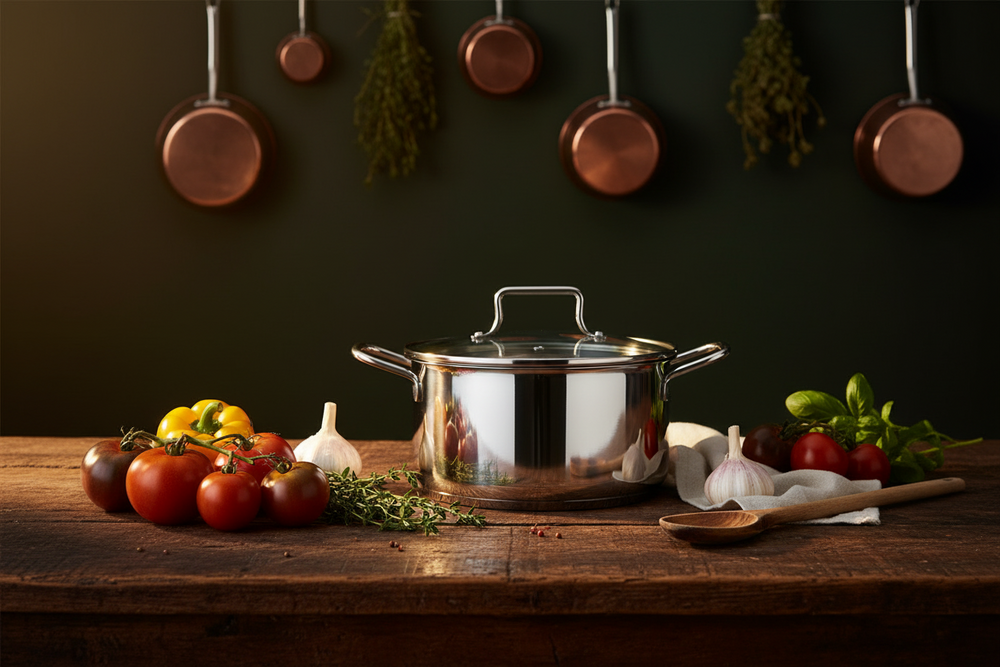 Kookpan RVS Ø 20 cm - 2.7 liter Geschikt voor Inductie en Vaatwasser - Cookinglife