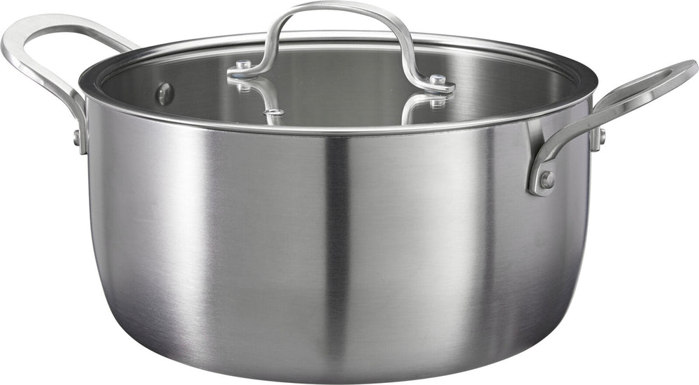 Cookinglife Kookpan met Glazen Deksel Signature Steel - RVS - ø 24 cm / 4 Liter - geschikt voor alle warmtebronnen