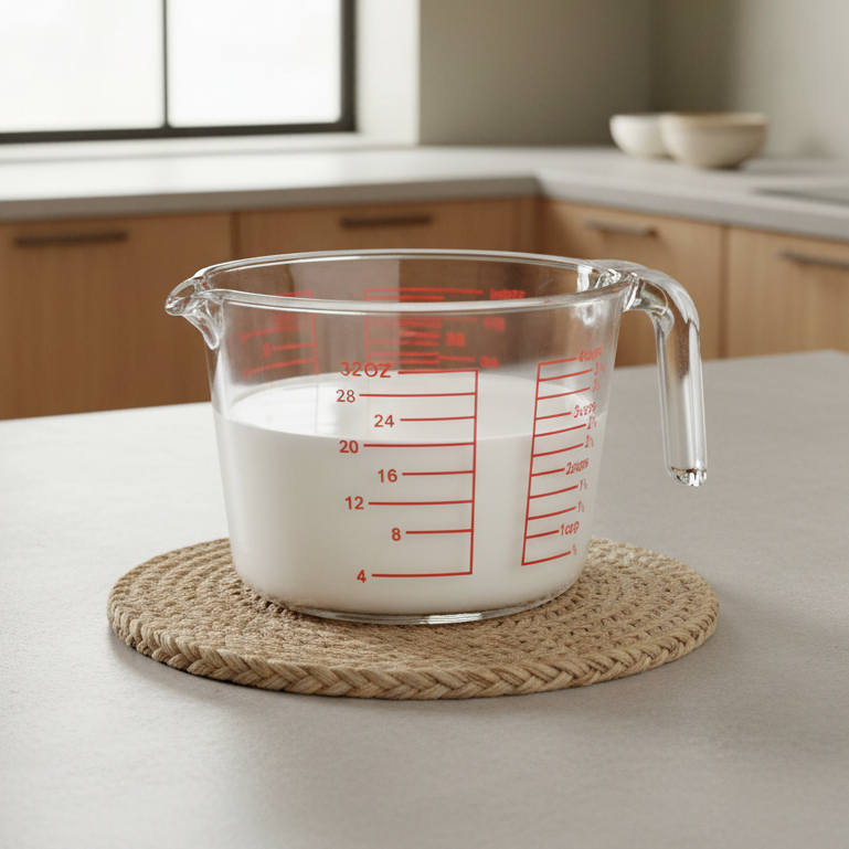 Cookinglife Maatbeker Borosilicaat Glas 1 Liter - Afmeten Vloeistoffen en Ingrediënten