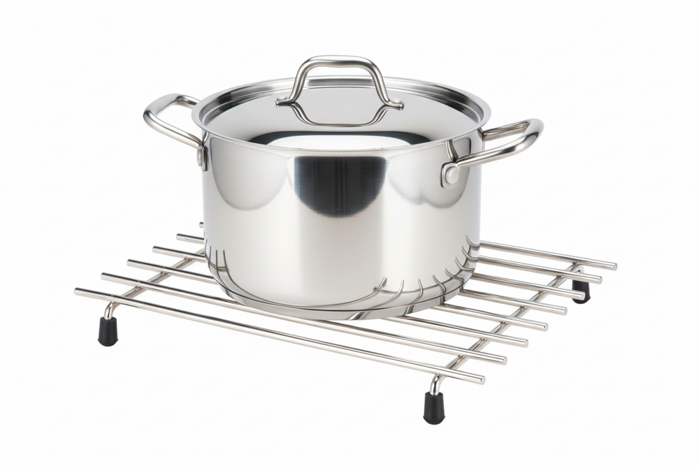 Pannenonderzetter RVS 24 x 19 cm - Onderzetter voor hete pannen - Cookinglife