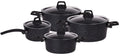 Pannenset Black Speckle 4-Delig - Aluminium - Kookpan ø 20, 22, 24 cm & Steelpan ø 18 cm - Geschikt voor alle warmtebronnen - standaard anti-aanbaklaag - Cookinglife