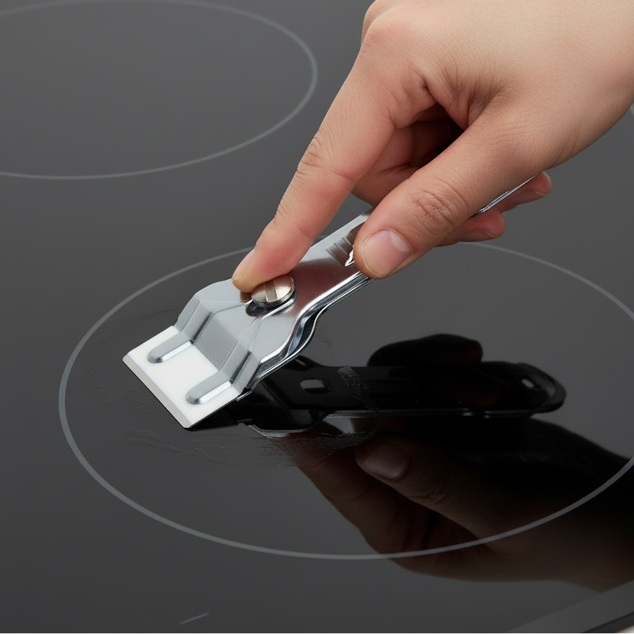 Schraper voor Kookplaat 14 cm - Kunststof en Staal - Glas en Inductie - Cookinglife