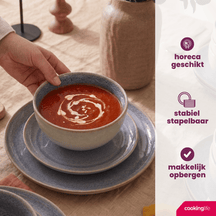 Cookinglife Dinerborden Serene Blue ø 28 cm - Aardewerk - 4 stuks