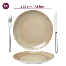 Cookinglife Serviesset Serene Zand 12-delig / 4 personen - 4 dinerborden, 4 ontbijtborden en 4 kommen