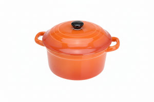 Cookinglife Serveerpannetje met deksel Oranje - Porselein - ø 10 cm / 300 ml