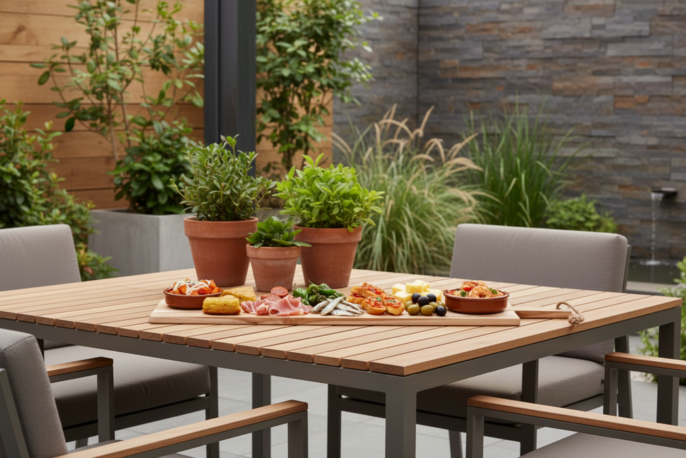 Cookinglife Serveerplank / Tapasplank - Teak - 100 x 20 cm - Houten Plank voor Hapjes en Gerechten