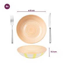 Cookinglife Diepe Borden / Pastaborden Spring Vibes Ø 21 cm - 6 Stuks