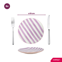 Cookinglife Ontbijtborden / Dessertborden Spring Vibes Ø 19 cm - 6 Stuks