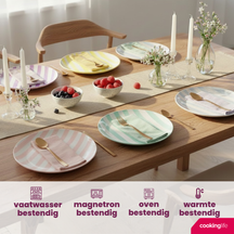 Cookinglife Ontbijtborden / Dessertborden Spring Vibes Ø 19 cm - 6 Stuks