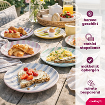 Cookinglife Ontbijtborden / Dessertborden Spring Vibes Ø 19 cm - 6 Stuks