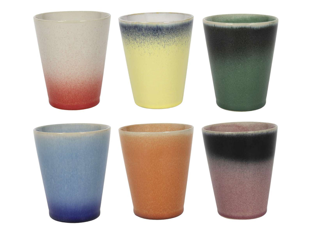 Studio Tavola Serviesset Fire 30-delig / 6 personen - 6 dinerborden, 6 ontbijtborden, 6 kommen, 6 koffiekopjes en 6 koffiebekers