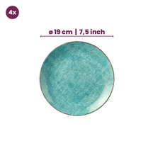 Cookinglife Serviesset Tela Groen Porselein 12-delig / 4 pesonen - 4 dinerborden, 4 ontbijtborden en 4 diepe borden