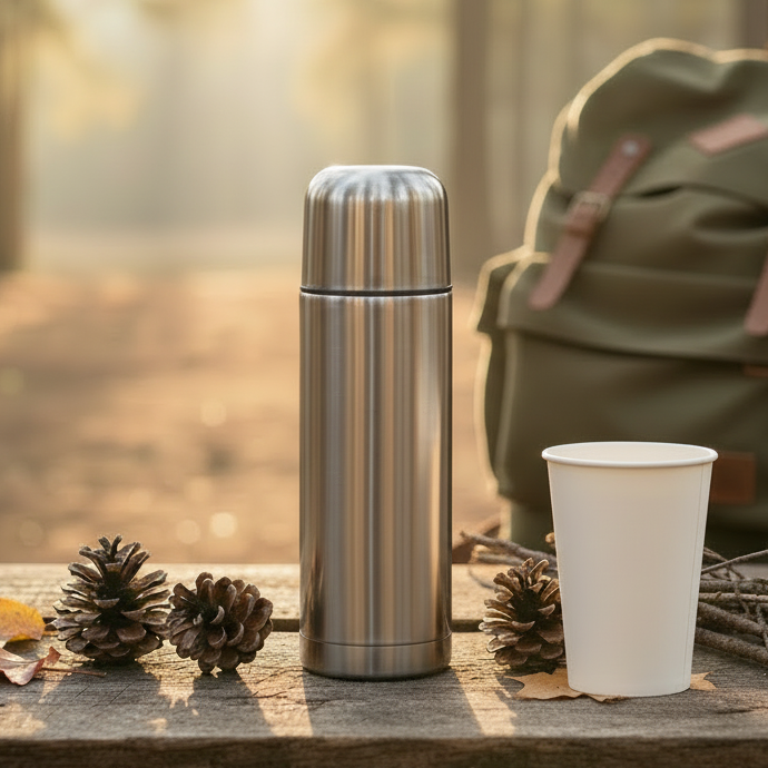 Cookinglife Thermosfles RVS 750 ml - Dubbelwandig voor Warm en Koud