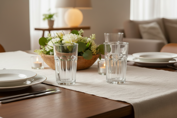 Cookinglife Waterglazen 500 ml Glas - Stapelbare Drankglazen Set van 4