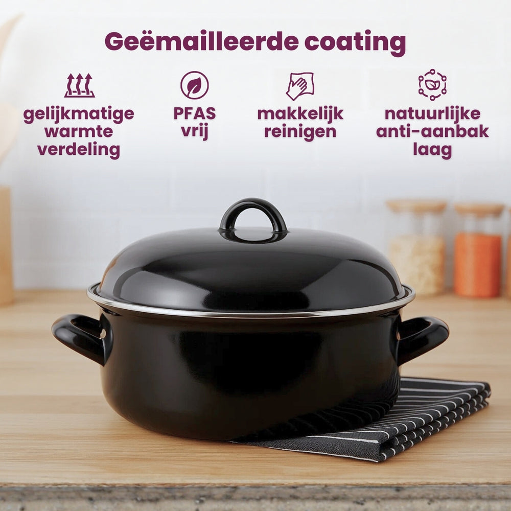 Cookinglife Braadpan - emaille - Cooking - ø 26 cm / 5 liter