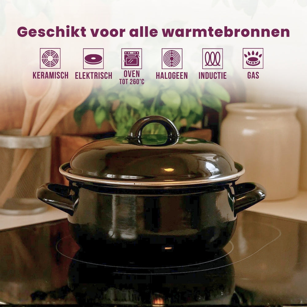 Cookinglife Braadpan - emaille - Cooking - ø 26 cm / 5 liter