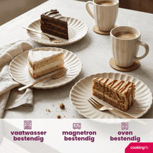 Cookinglife Ontbijtborden / Dessertborden Cardida Beige ø 19.5 cm - 6 stuks