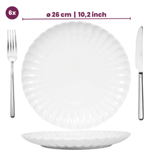 Cookinglife Serviesset Cardida Off White 18-delig / 6 personen - 6 dinerborden, 6 ontbijtborden en 6 kommen