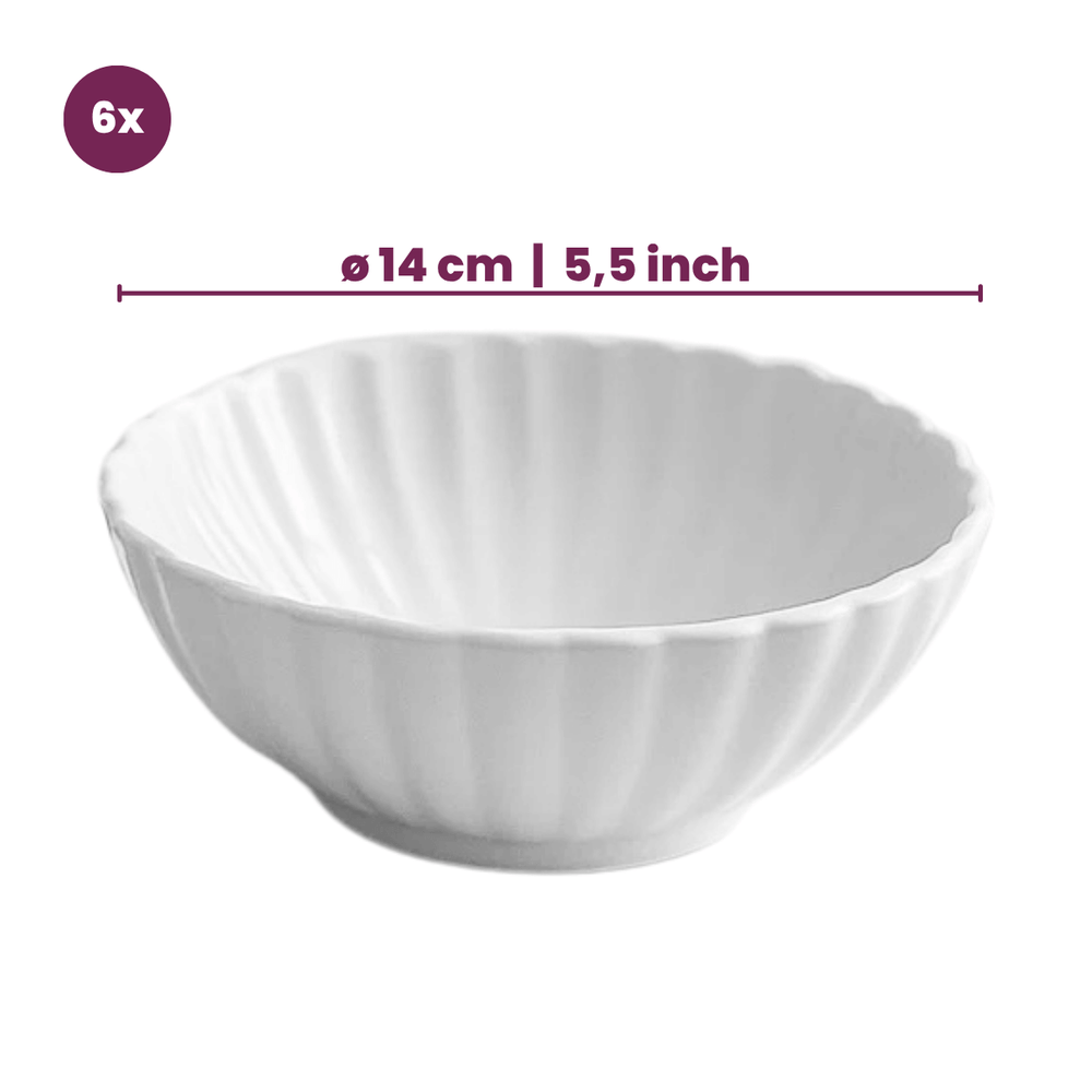 Cookinglife Serviesset Cardida Off White 18-delig / 6 personen - 6 dinerborden, 6 ontbijtborden en 6 kommen