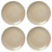 Cookinglife Dinerborden Serene Zand ø 28 cm - Aardewerk - 4 stuks