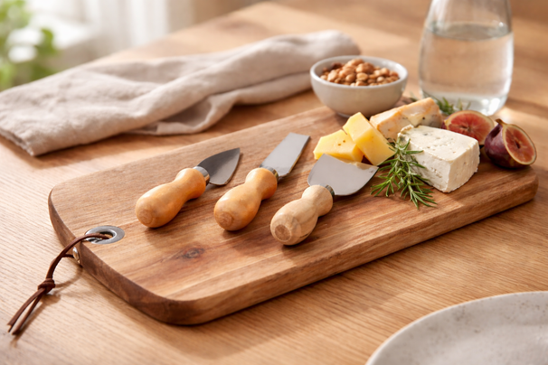 Cookinglife Kaasmessenset 4-delig - RVS - Kaasplank - Snijden en Serveren van Kazen