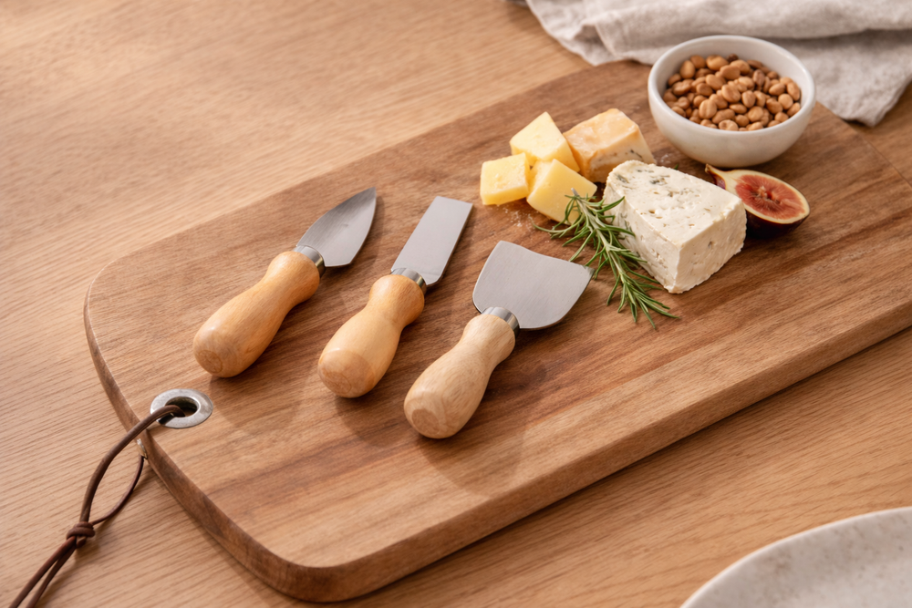 Cookinglife Kaasmessenset 4-delig - RVS - Kaasplank - Snijden en Serveren van Kazen