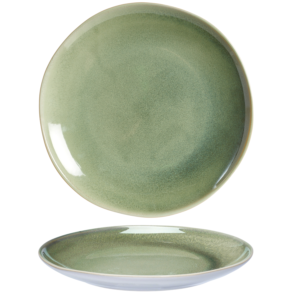 Cookinglife Dinerborden Serene Green ø 28 cm - Aardewerk - 4 Stuks