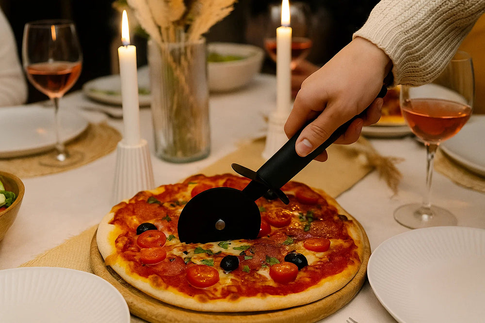 Cookinglife Pizzasnijder Zwart 22 cm