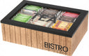 Cookinglife Theedoos - Theekist - Bistro - 6 vakken - 24 x 16.5 x 7.5 cm