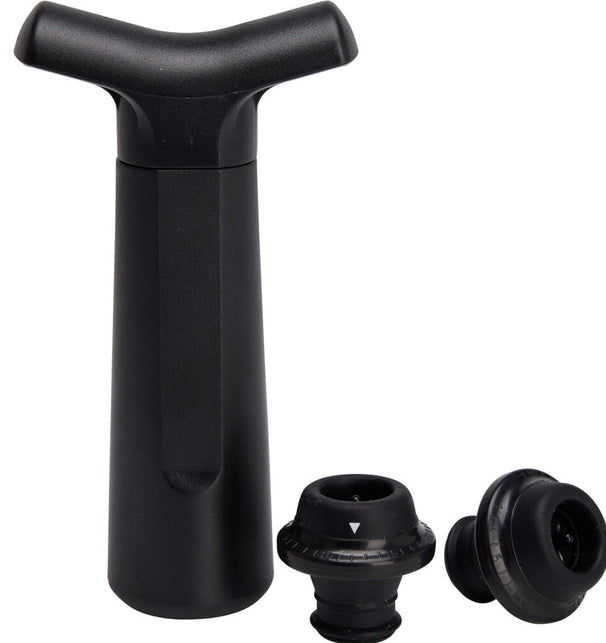 Cookinglife Wijn Vacuumpomp Met 2 Flessenstoppers Zwart