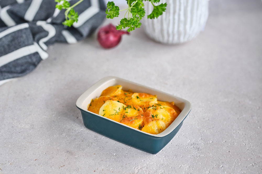 Cosy & Trendy Kleine Ovenschaal / Serveerschaal Aardewerk Fontestic Green Heron - 16x10x3.5 cm / 350 ml