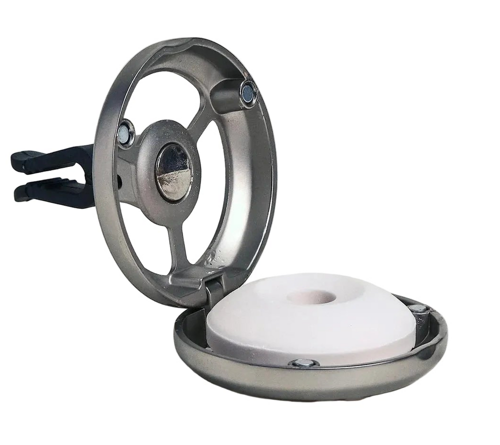 Maison Berger Autoparfum / Autodiffuser Silver - Cotton Caress - Met Navulling