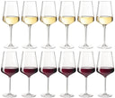 Ensemble de verres à vin Leonardo (verres à vin rouge + verres à vin blanc) Puccini 12 pièces