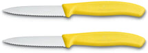 Couteau d'office Victorinox Swiss Classic - Jaune - Dentelé - 2 pièces