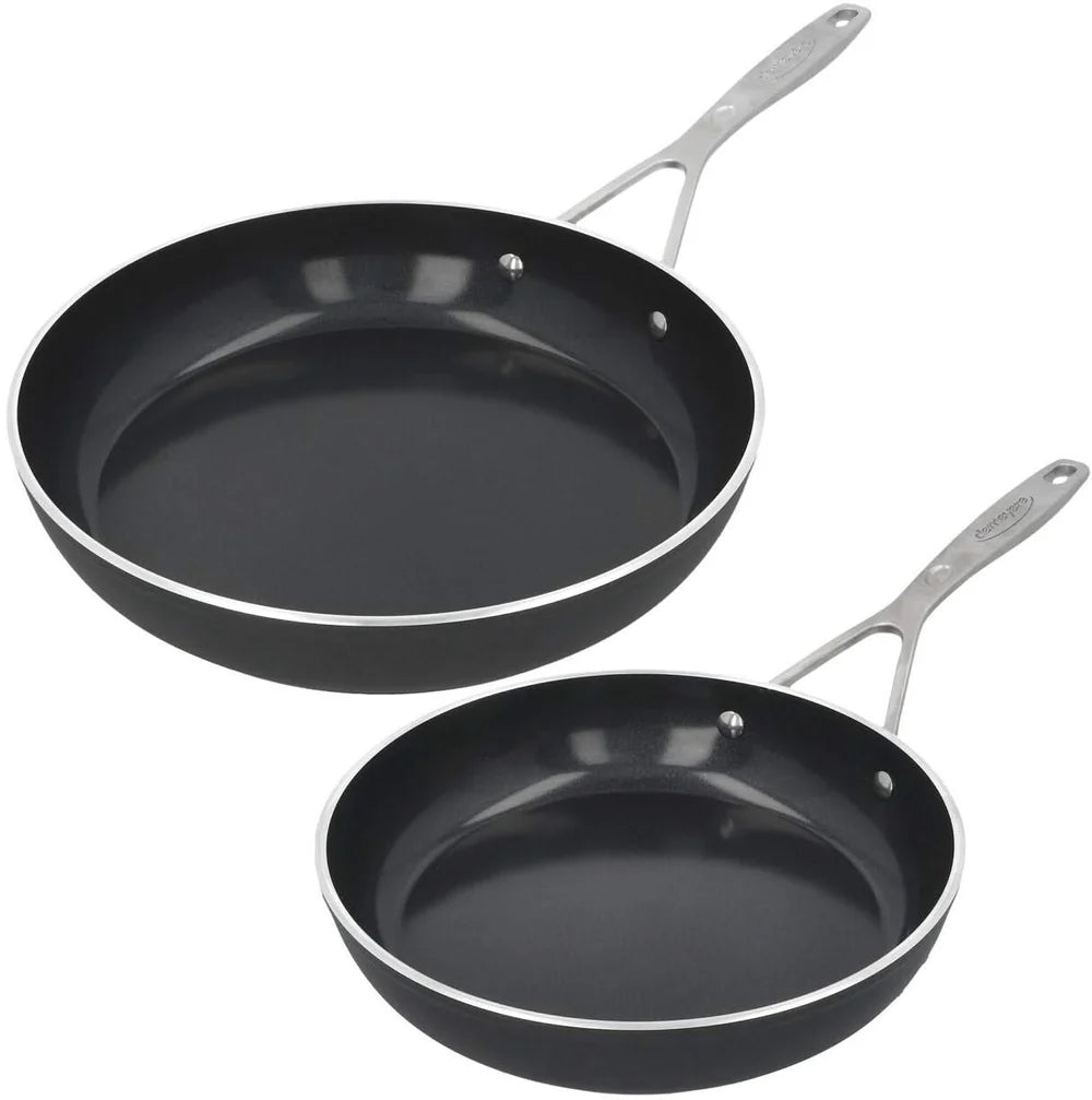 Zwilling Pannenset TrueFlow + Demeyere Koekenpannenset Alu Industry 3 Ceraforce Ø 24 & 28 cm 7-delig