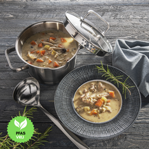 Sola Pannenset Diamond - RVS - Kookpan ø 16, 18, 20, 24 cm & Steelpan ø 16 cm - Inductie geschikt - 5 Delig