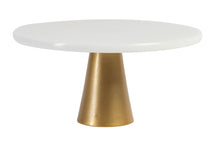 Jay Hill Taartplateau Marmer - Wit Goud - ø 25 cm - Hoogte 12 cm