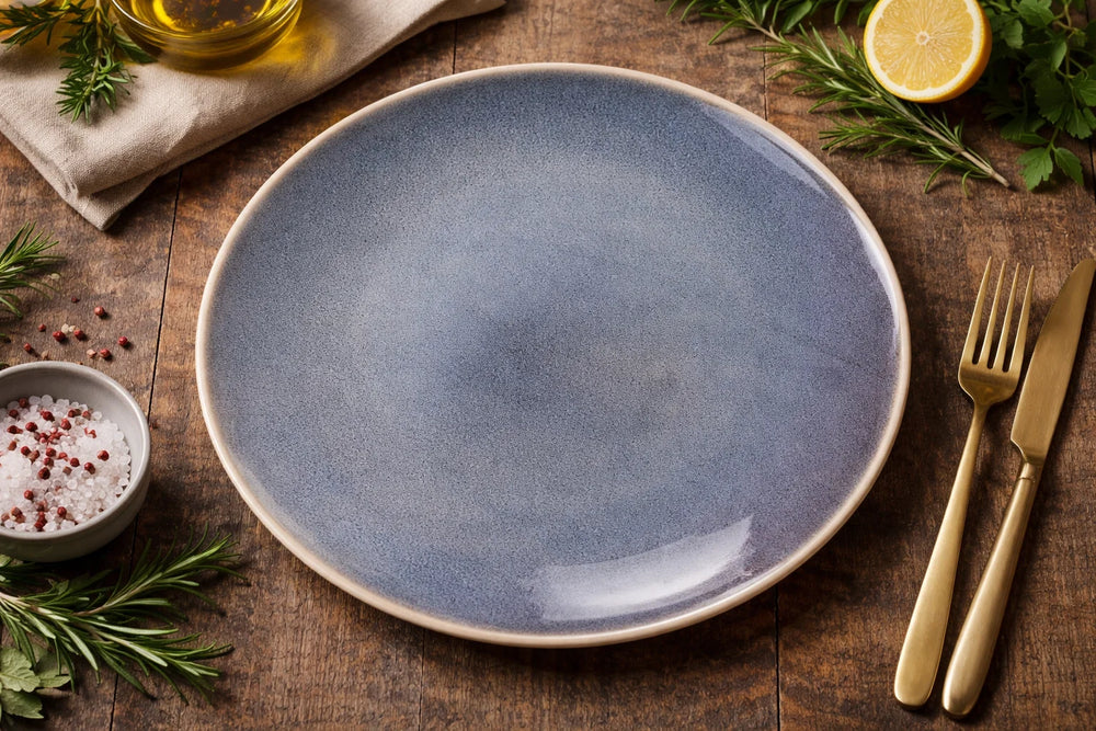 Cookinglife Dinerborden Serene Blue Ø 28 cm - Aardewerk - 4 stuks