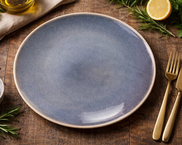 Cookinglife Dinerborden Serene Blue ø 28 cm - Aardewerk - 4 stuks