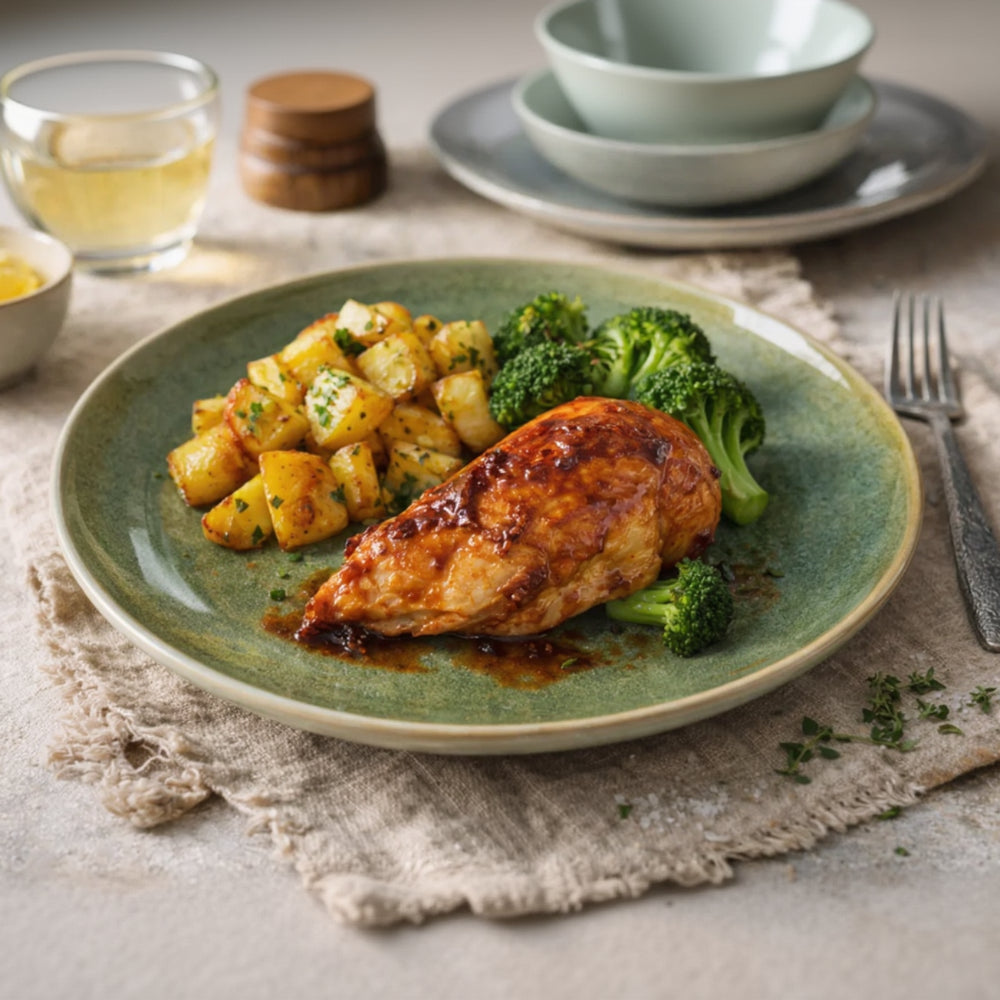 Cookinglife Dinerborden Serene Green ø 28 cm - Aardewerk - 4 Stuks