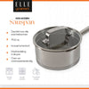 ELLE Gourmet Moderne Steelpan met Deksel - Ø 16 cm  - Zonder anti-aanbaklaag - RVS