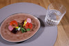 Jay Hill Placemat - Vegan leer - Grijs / Blauw - dubbelzijdig - ø 38 cm