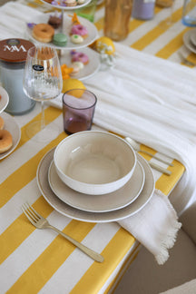 Cookinglife Serviesset Nola Sand reactive glaze 18-delig / 6 personen - 6 dinerborden, 6 ontbijtborden en 6 kommen