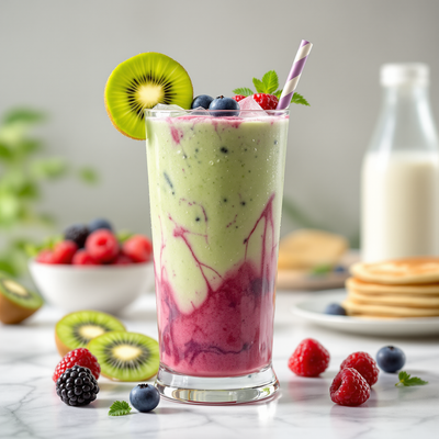 Bessen en kiwi smoothie