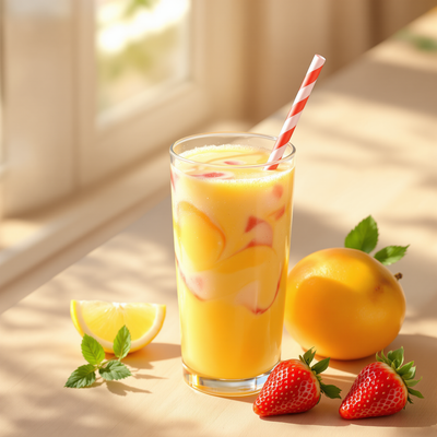 Mango-aardbei smoothie