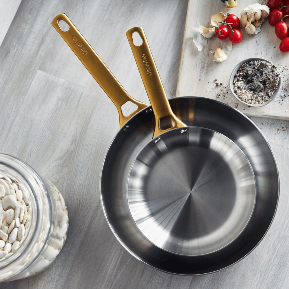 GreenPan Pannenset Padova Reserve 5-delig - Triply - Kookpan ø 20, 24 cm, Steelpan ø 18 cm & Koekenpan ø 20 & 28 cm