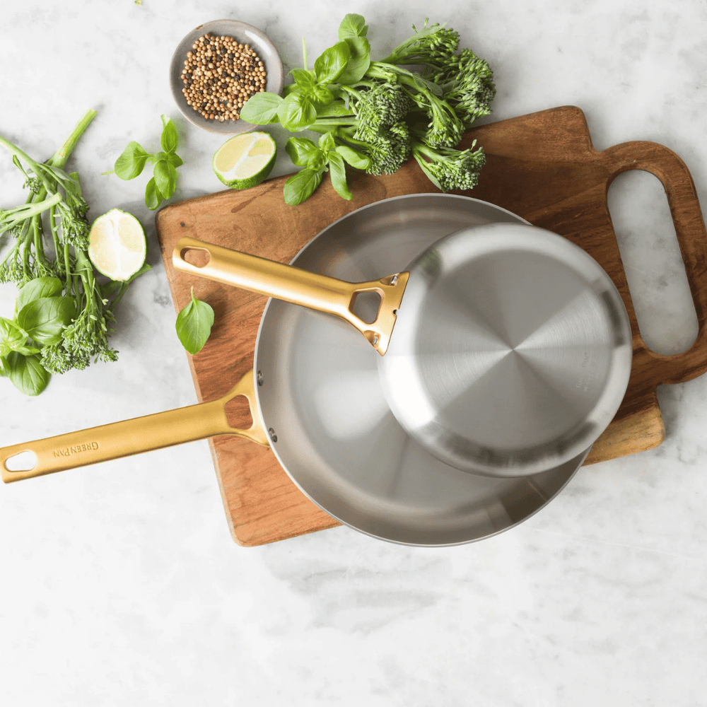 GreenPan Pannenset Padova Reserve 5-delig - Triply - Kookpan ø 20, 24 cm, Steelpan ø 18 cm & Koekenpan ø 20 & 28 cm