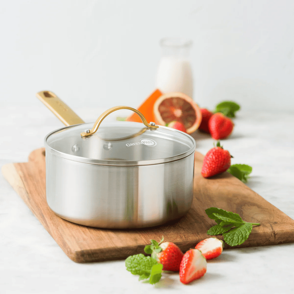 GreenPan Pannenset Padova Reserve 5-delig - Triply - Kookpan ø 20, 24 cm, Steelpan ø 18 cm & Koekenpan ø 20 & 28 cm