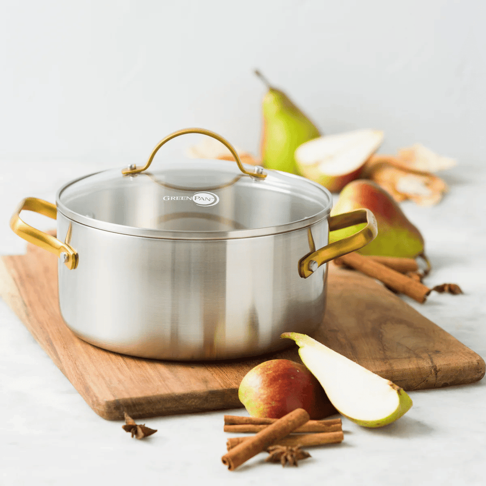 GreenPan Pannenset Padova Reserve 5-delig - Triply - Kookpan ø 20, 24 cm, Steelpan ø 18 cm & Koekenpan ø 20 & 28 cm