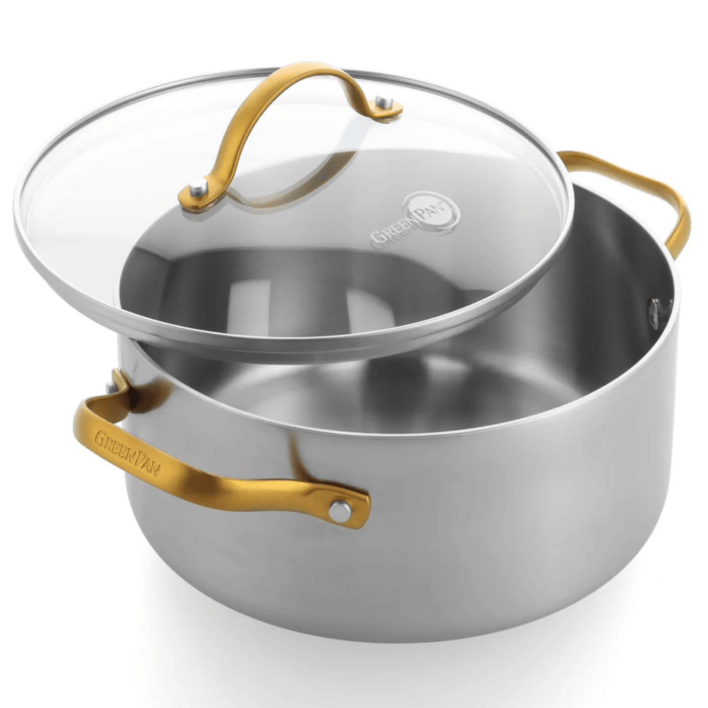 GreenPan Pannenset Padova Reserve 5-delig - Triply - Kookpan ø 20, 24 cm, Steelpan ø 18 cm & Koekenpan ø 20 & 28 cm